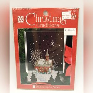 Designs For The Needle CHURCH Counted Cross Stitch Kit Winter Scene Snow #1885.